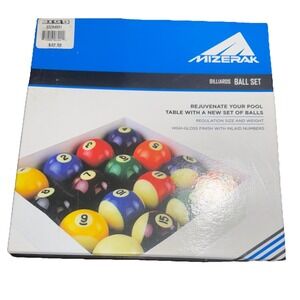 Mizerak Billiards Ball Set P1819 Regulation Size & Weight